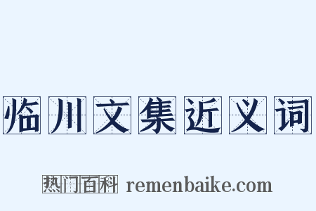 临川文集近义词是什么意思的图片